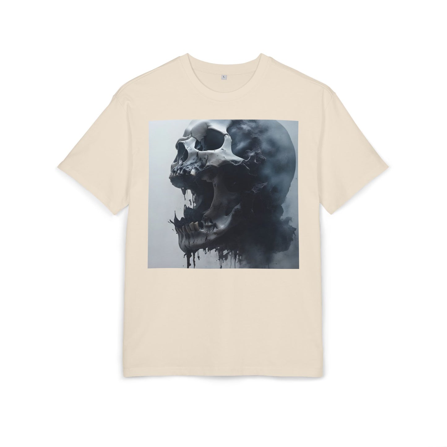 Gothic Skull Oversized Tee | Unisex, Grunge Fashion, Halloween Shirt, Dark Aesthetic, Casual Wear
