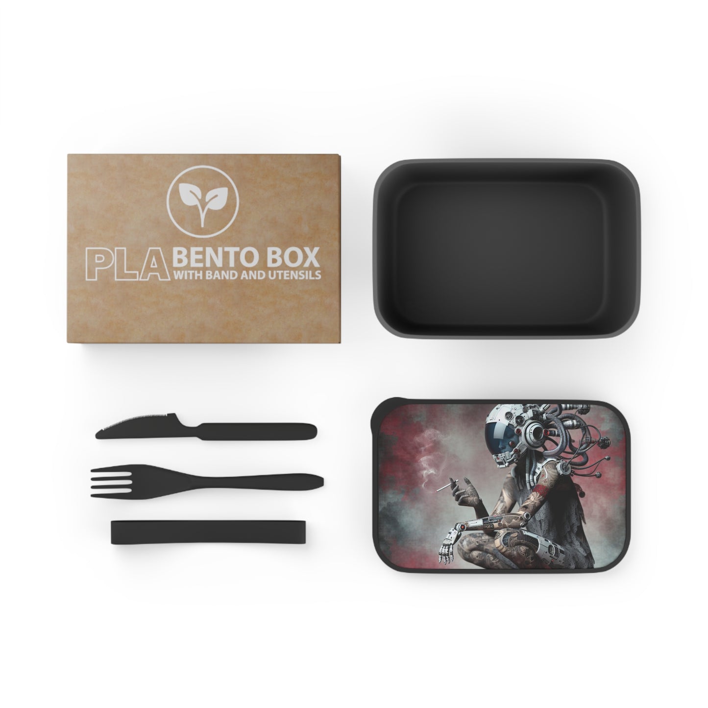 Futuristic Bento Box, Cyberpunk Lunch Container, Eco-Friendly Meal Prep, Artful Lunchbox, Gift for Tech Enthusiasts