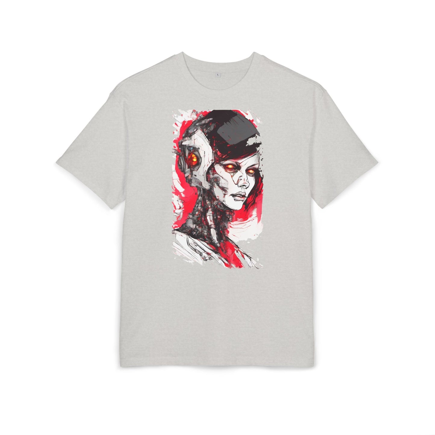 Cyberpunk-Inspired Unisex Heavy Oversize Tee | Graphic Tee, Streetwear, Gift for Gamers, Unique Fashion, Modern Art Apparel