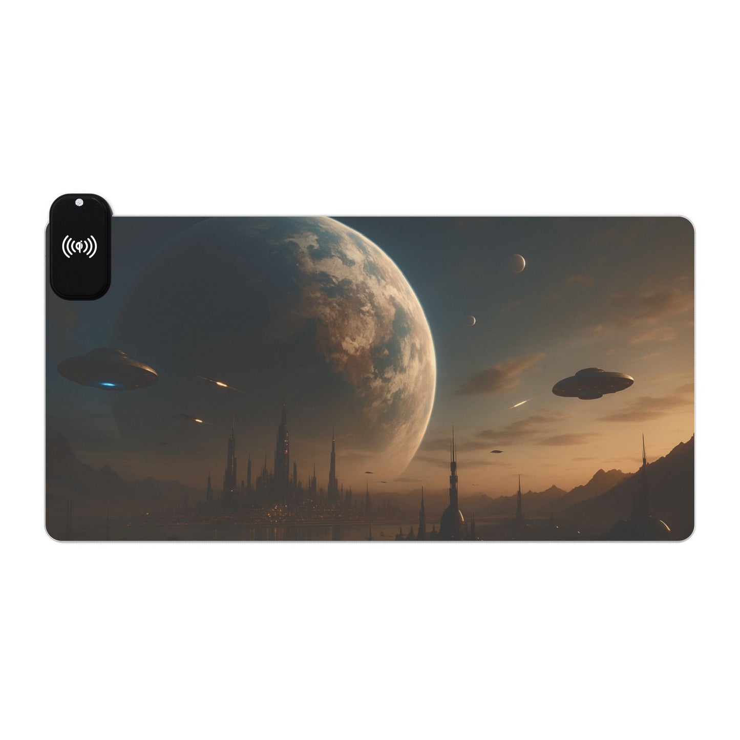 LED Gaming Mouse Pad - Wireless Charging, RGB Desk Accessory, Gamer Gift, Gaming Setup Decor, Tech Lover Gift, PC Gaming Essentials