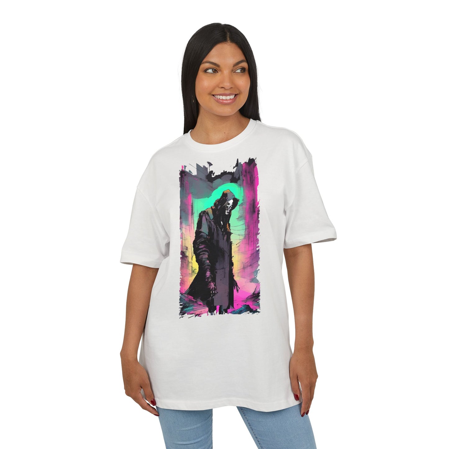 Vibrant Oversize Graphic Tee, Unisex Heavy Tee, Streetwear, Casual Wear, Unique Art Shirt, Gift for Him/Her/Friends