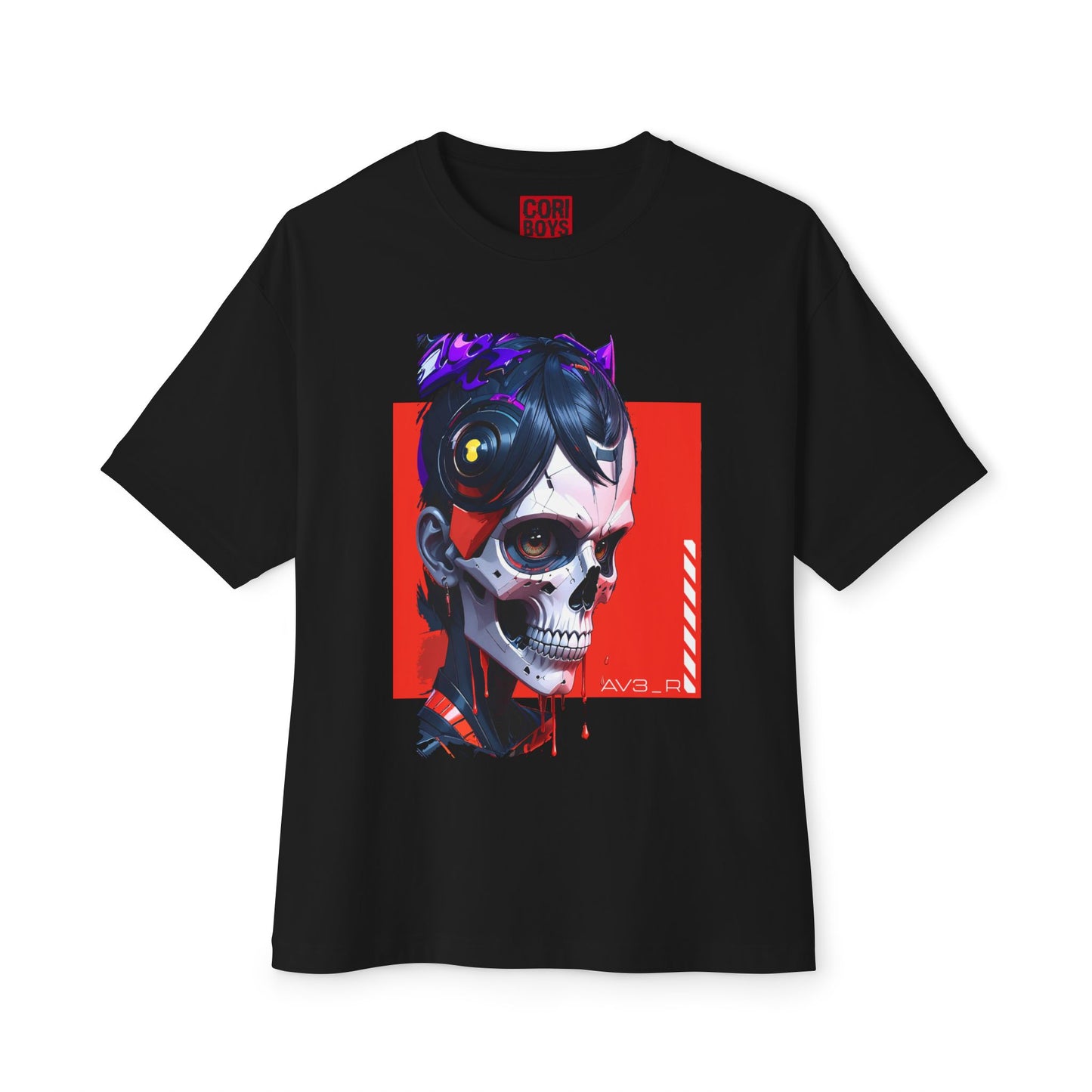 Edgy Oversized Tee with Skull Design, Streetwear Shirt for Art Lovers, Unisex Graphic Tee, Halloween Apparel, Trendy Casual Wear