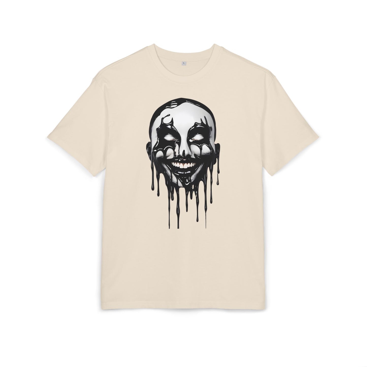 Gothic Graffiti Oversized Tee - Trendy Streetwear, Unisex Fashion Shirt, Edgy Graphic Tee, Perfect for Halloween, Casual Wear