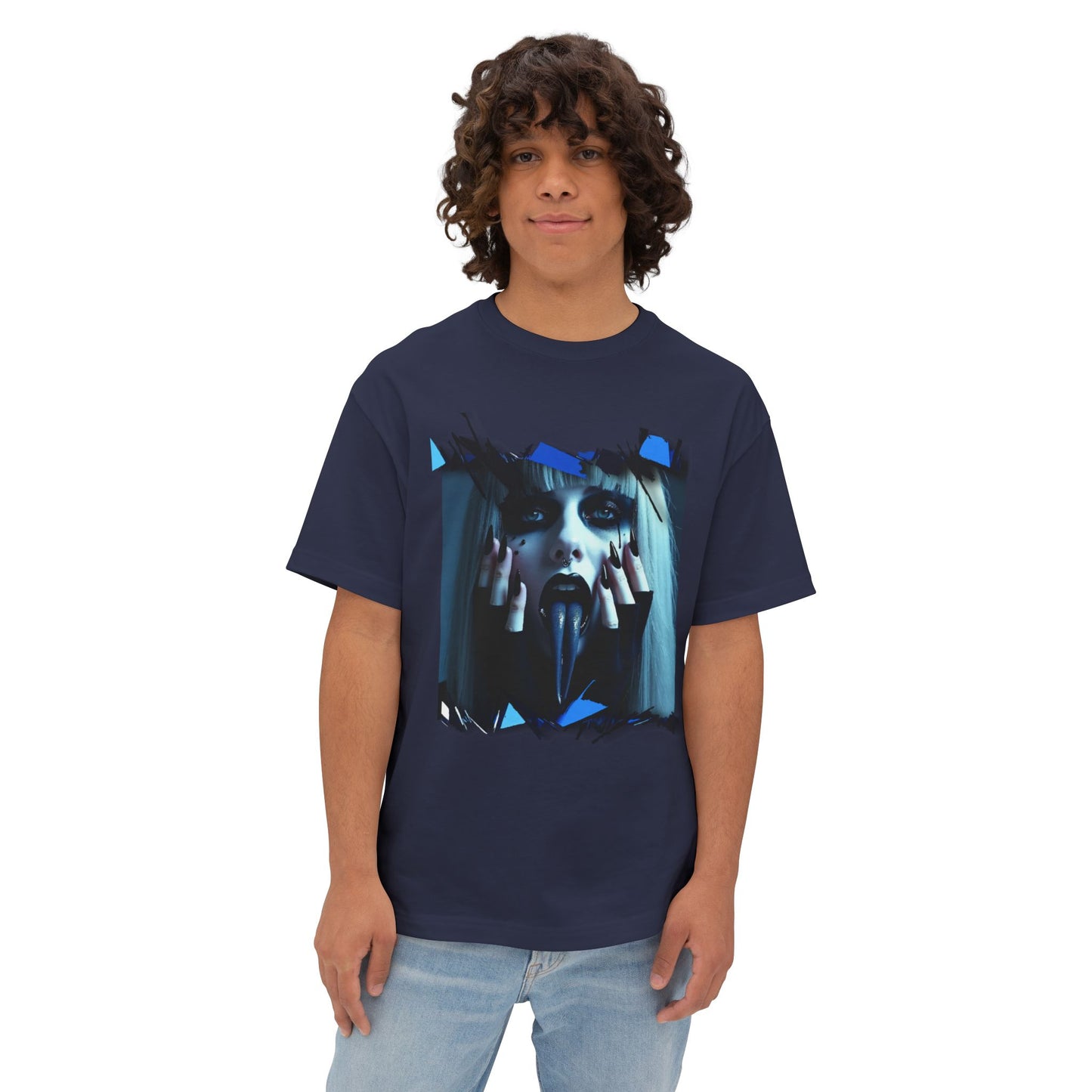 Edgy Oversized Tee - Unisex Graphic Shirt, Streetwear Fashion, Unique Gift for Him/Her, Casual or Trendy Look, Art Enthusiast Apparel