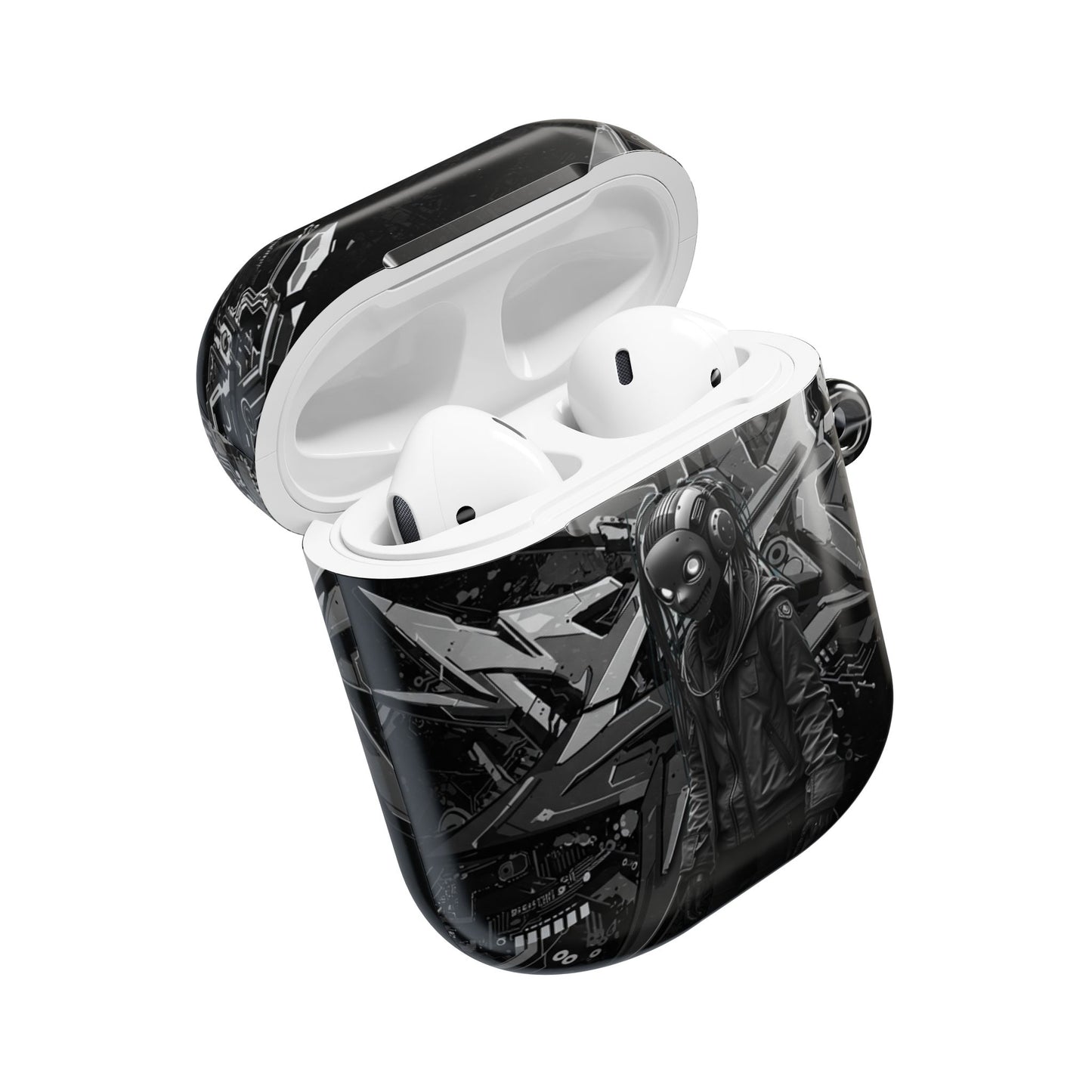 Urban Graffiti Cyber AirPod Cases, Trendy AirPod Holder, Stylish Earbud Case, Customizable Gift for Teens, Music Lover Accessory