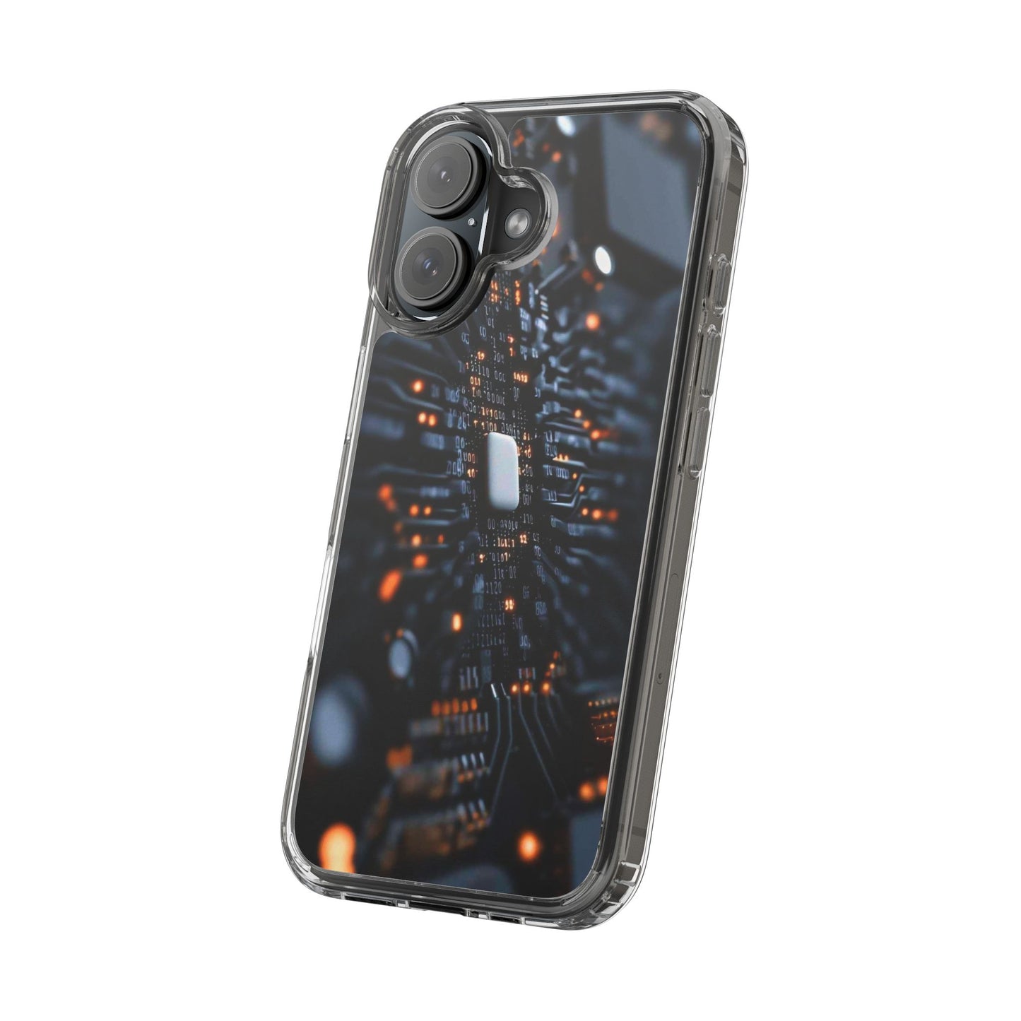 Clear Phone Case with Cyber Print