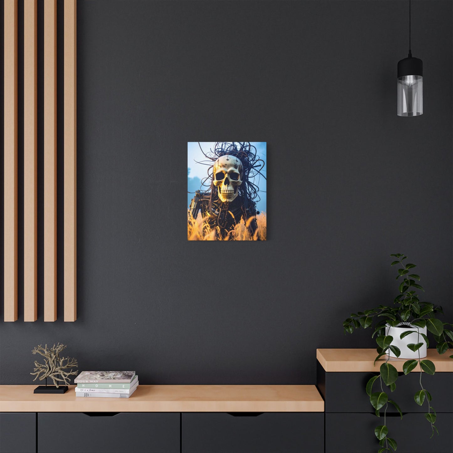 Stylish Skull Wall Art Canvas, Edgy Home Decor, Perfect for Halloween, Gothic Themed Room, Unique Gift Idea, Art Lover's Collection