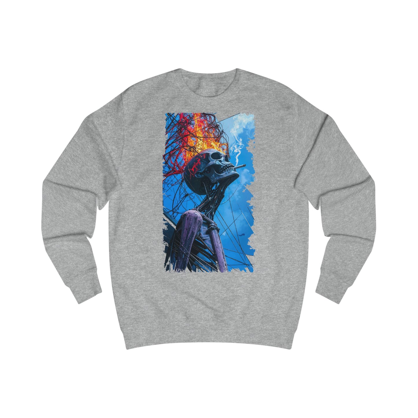 Vibrant Skeleton Unisex Sweatshirt - Perfect for Halloween, Cozy Casual Wear, Unique Art Gift, Fall Favorites, Spooky Season