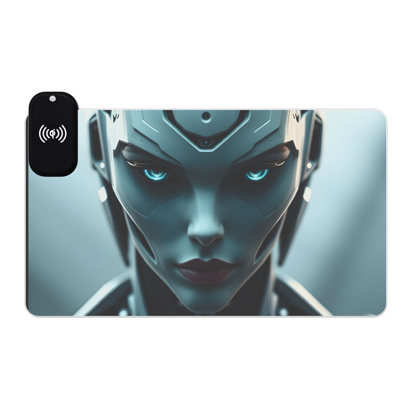 LED Gaming Mouse Pad with Wireless Charger - Futuristic Design, Gaming Decor, Gift for Gamers, Desk Accessories, Office Essentials