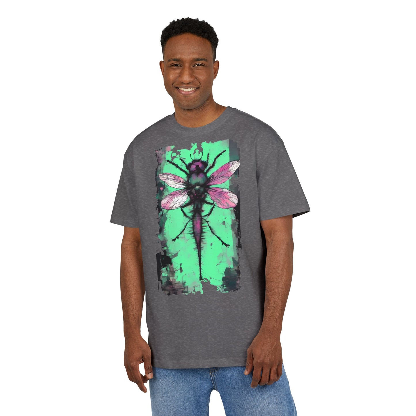Botanical Dragonfly Tee - Nature-Inspired Unisex Oversized Shirt, Boho Style, Eco-Friendly Gift, Relaxed Summer Top, Unique Graphic Tee