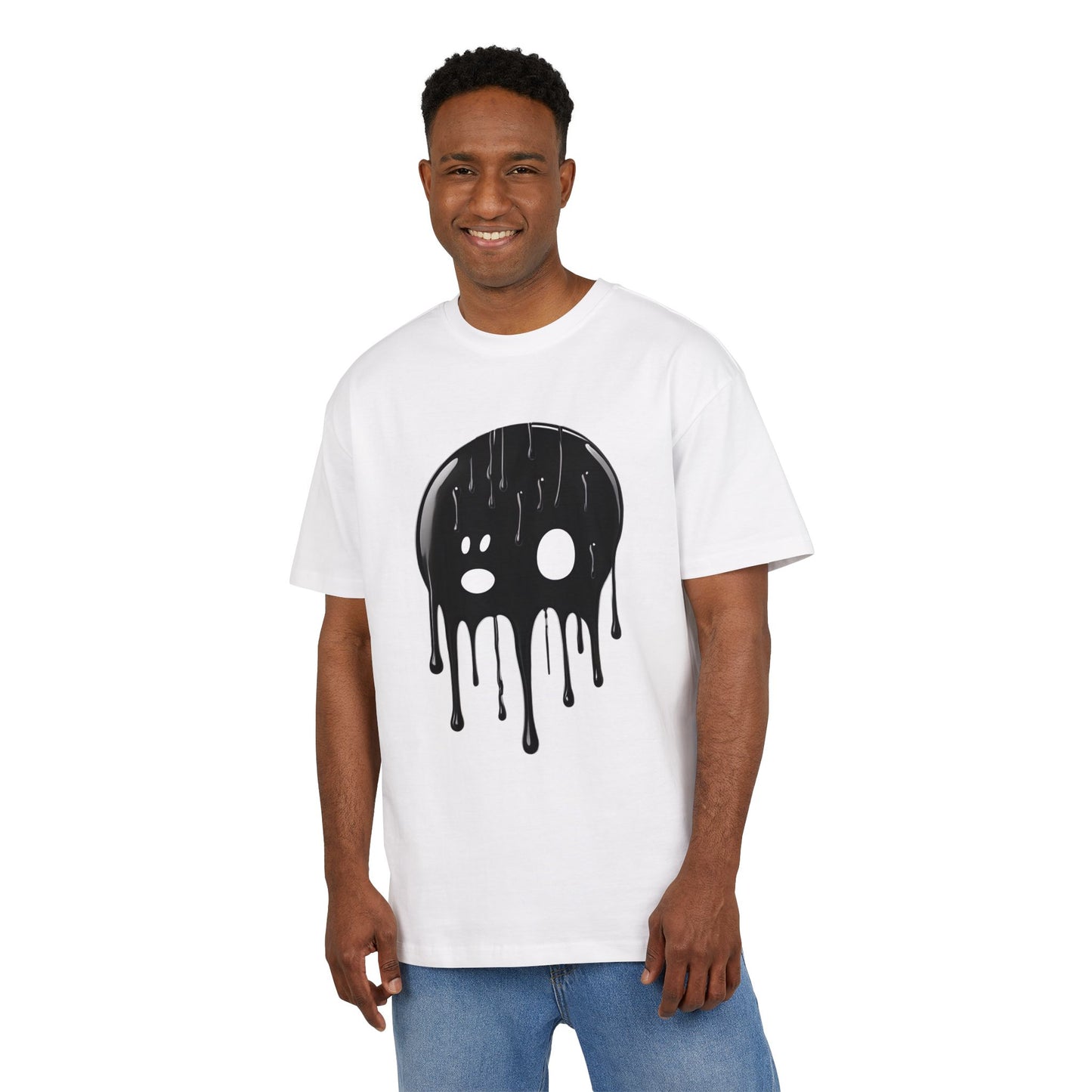 Edgy Skull Graphic Unisex Heavy Oversize Tee
