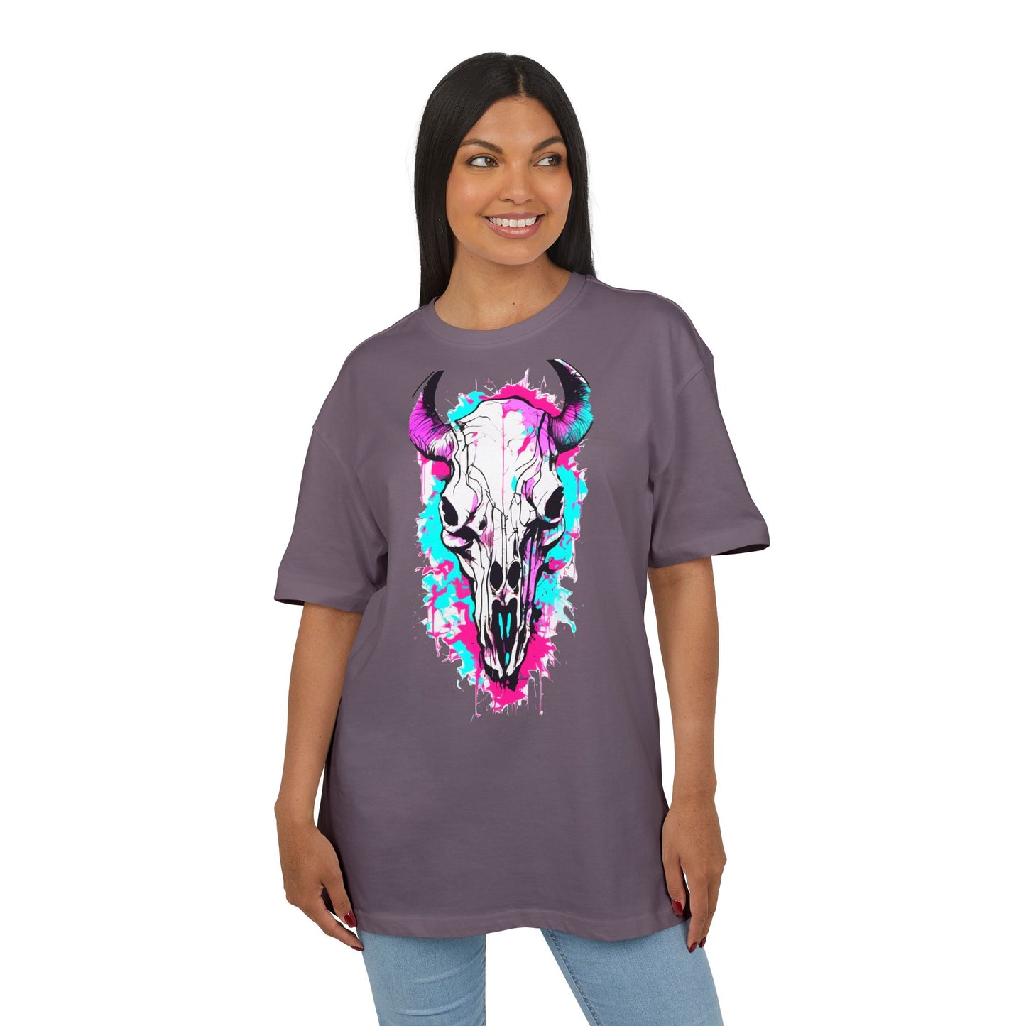 Vibrant Skull Graphic Tee for Art Lovers, Casual Wear, Unique Gift, Festival Apparel, Street Style Fashion