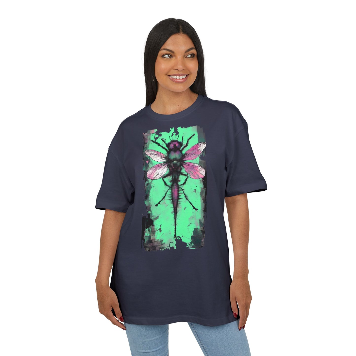 Botanical Dragonfly Tee - Nature-Inspired Unisex Oversized Shirt, Boho Style, Eco-Friendly Gift, Relaxed Summer Top, Unique Graphic Tee