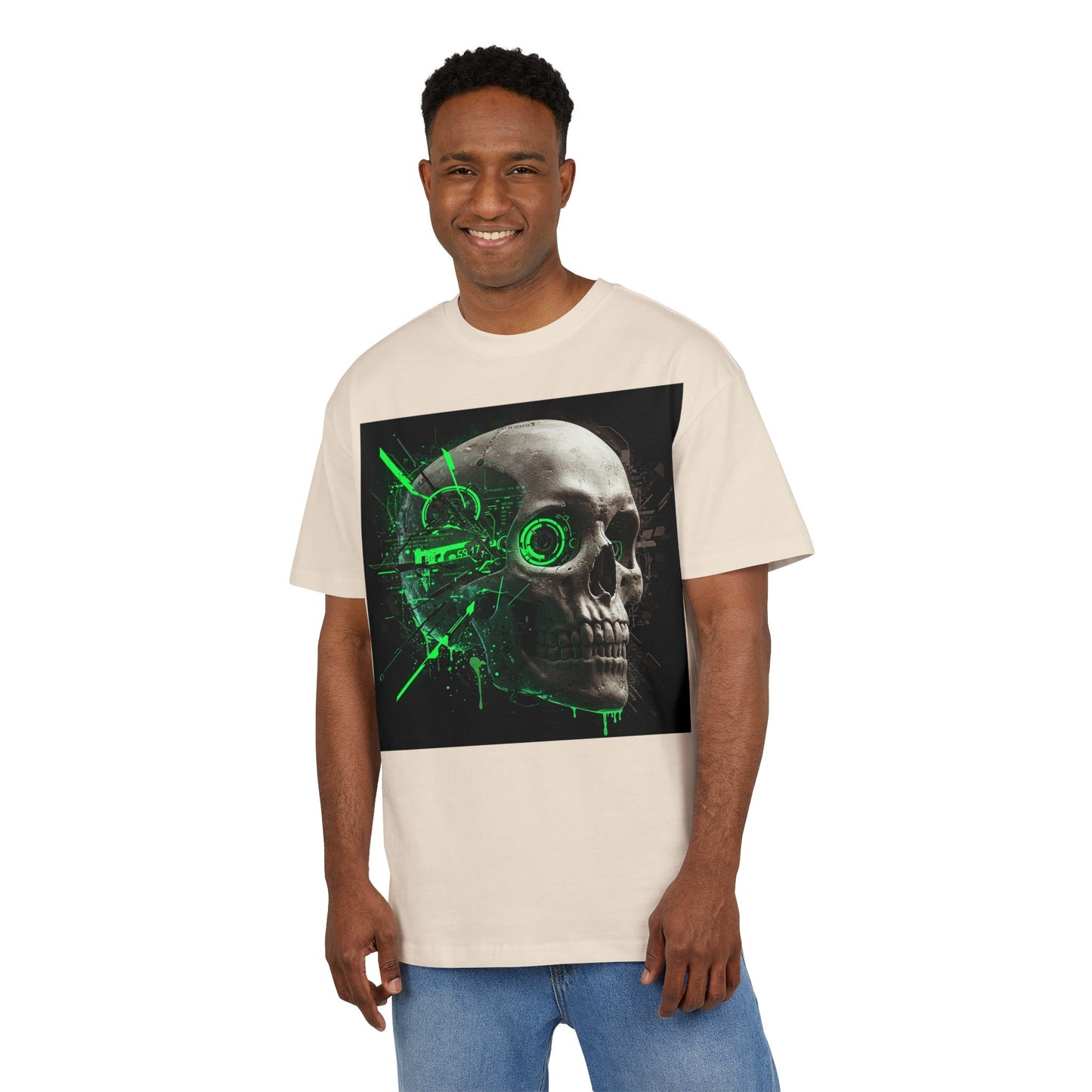 Edgy Graphic Oversize Tee | Skull Design | Streetwear Style, Casual Outfit, Music Festival Essential, Unique Gift, Unisex Apparel