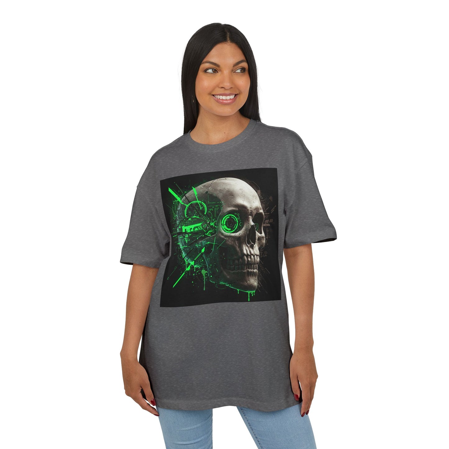 Edgy Graphic Oversize Tee | Skull Design | Streetwear Style, Casual Outfit, Music Festival Essential, Unique Gift, Unisex Apparel