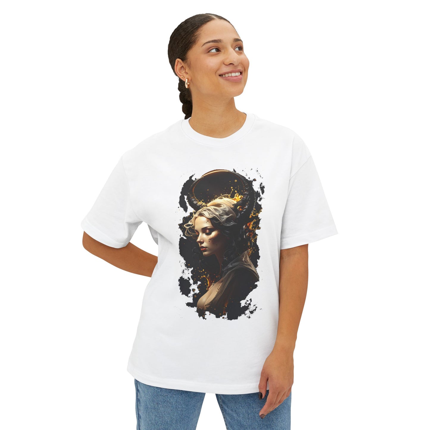Artistic Oversized Tee with Abstract Portrait, Unisex Graphic Tee, Casual Streetwear, Perfect Gift for Art Lovers, Unique Summer Shirt