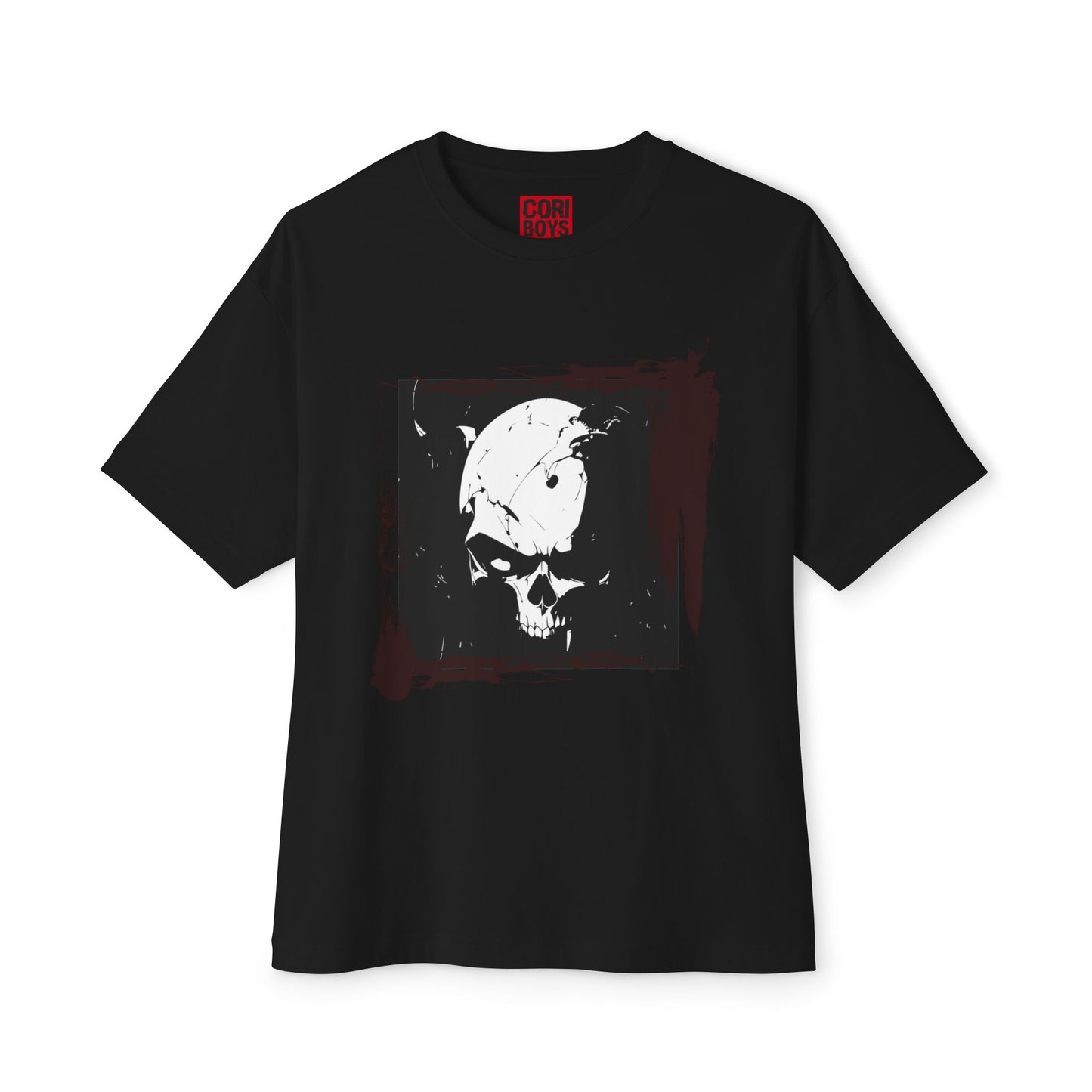 Edgy Skull Graphic Tee | Unisex Oversized Boxy Tee for Casual Wear, Halloween, Street Style, Gift for Him/Her, Unique Fashion