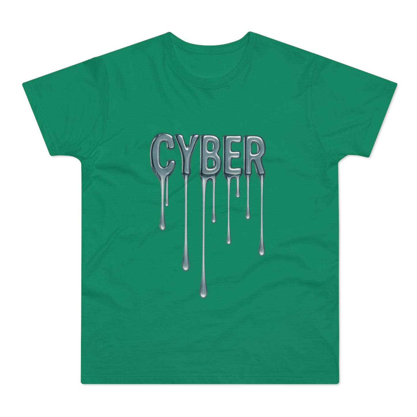 Cool Drippy Cyber T-Shirt, Unisex Graphic Tee, Casual Wear, Tech Enthusiast Gift, Trendy Streetwear for All Occasions