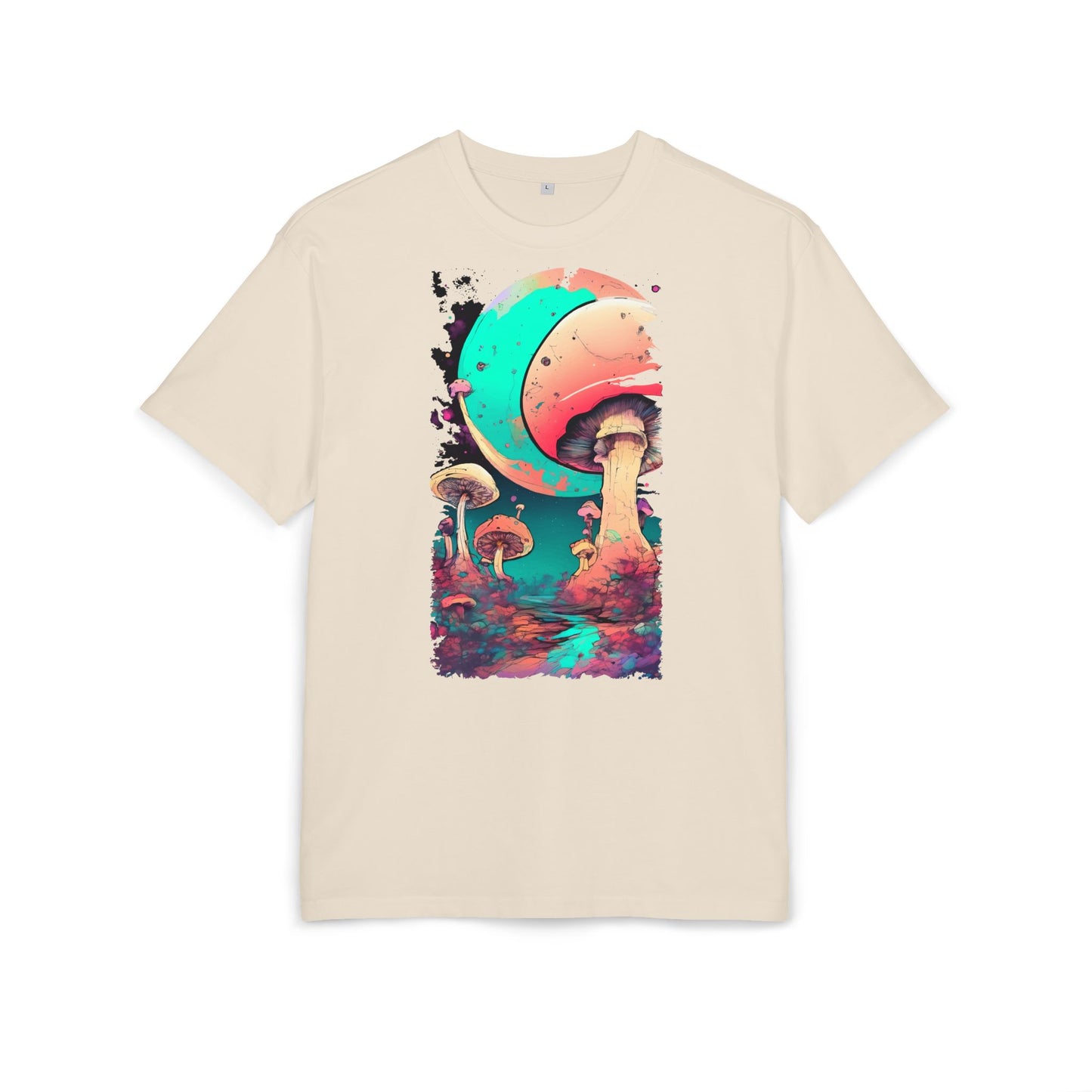 Cosmic Mushroom Graphic Tee, Unisex Oversized Shirt, Boho Vibe Top, Festival Wear, Unique Gift for Nature Lovers, Relaxed Fit Shirt