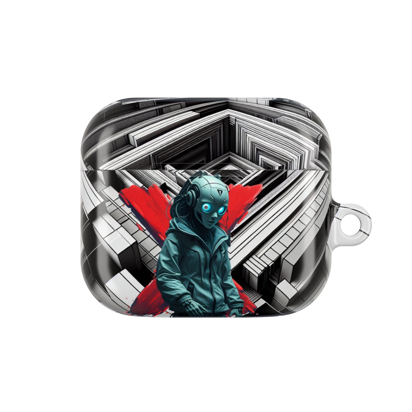 Urban Graffiti Cyber AirPod Case, Unique AirPods Cover, Stylish Gadget Accessory, Tech Gift for Him/Her, Music Lover's Protection
