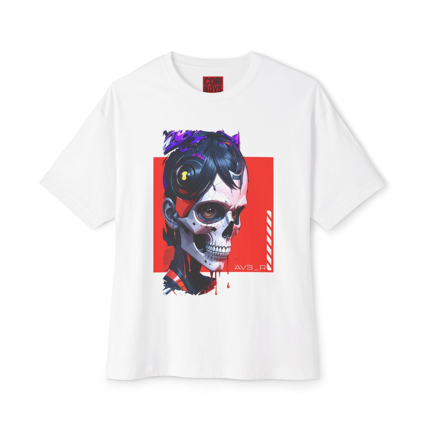 Edgy Oversized Tee with Skull Design, Streetwear Shirt for Art Lovers, Unisex Graphic Tee, Halloween Apparel, Trendy Casual Wear