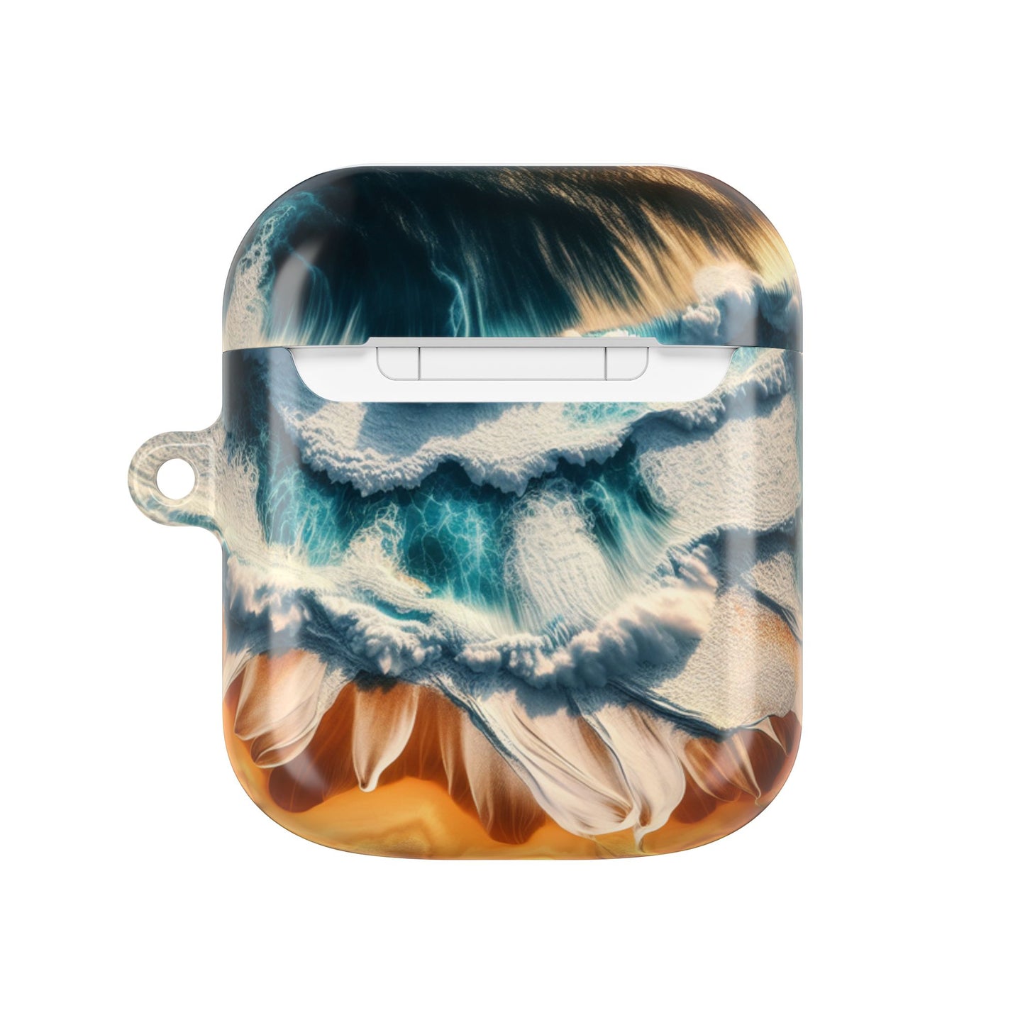 Ocean Wave AirPod Case - Waterproof Protection, Trendy Accessories for Summer, Beach Lover Gift, Cute Tech Cover, Tropical Aesthetic