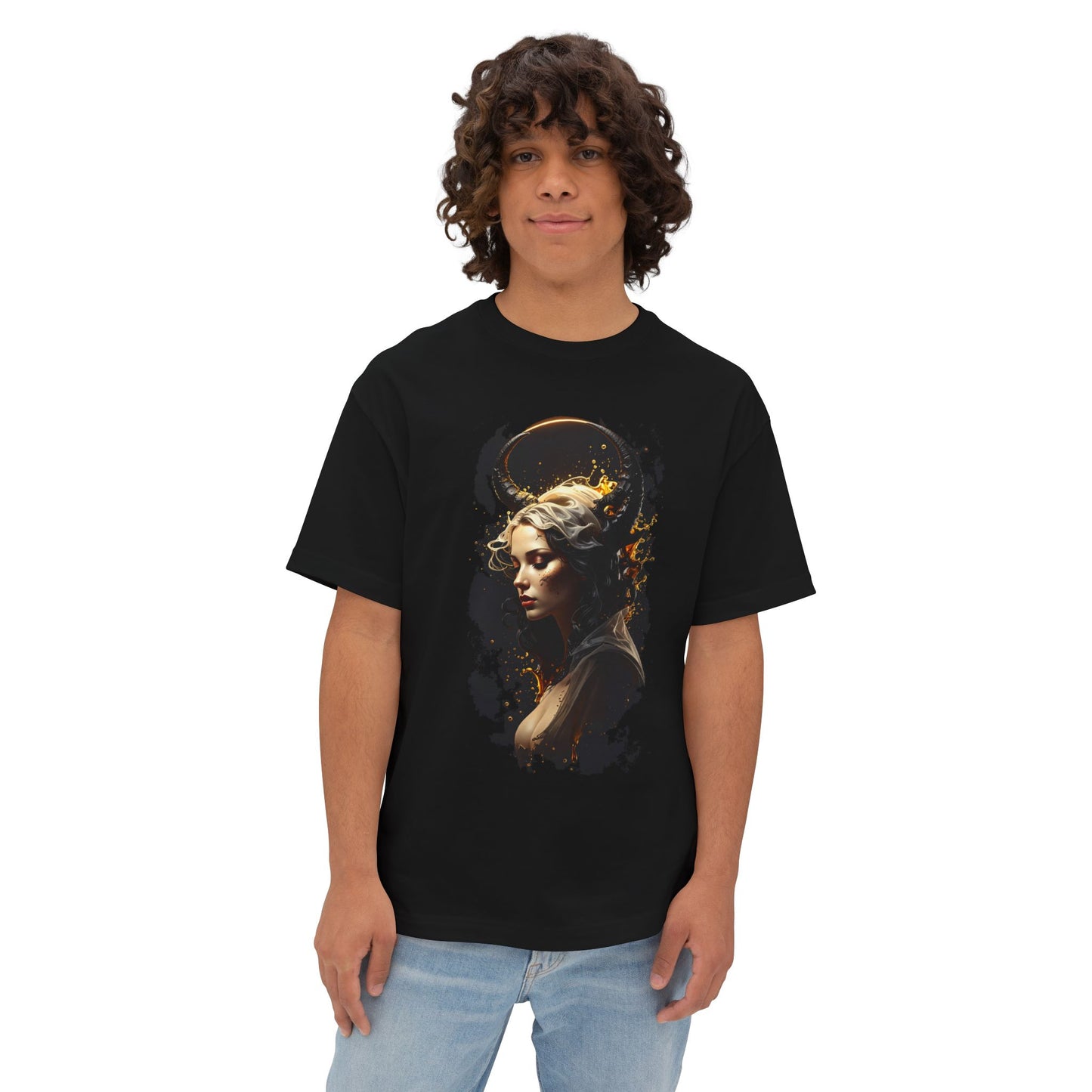 Artistic Oversized Tee with Abstract Portrait, Unisex Graphic Tee, Casual Streetwear, Perfect Gift for Art Lovers, Unique Summer Shirt
