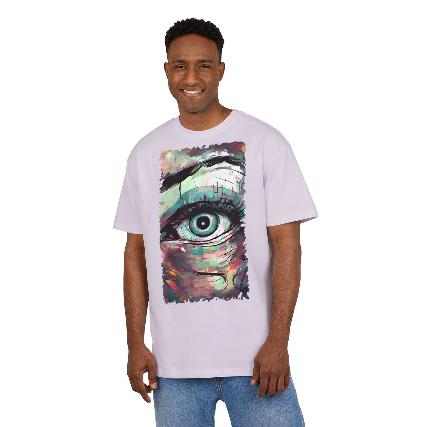 Artistic Eye Oversized Tee | Colorful Graphic T-Shirt, Unisex Shirt, Casual Fashion, Trendy Streetwear, Unique Gift Idea