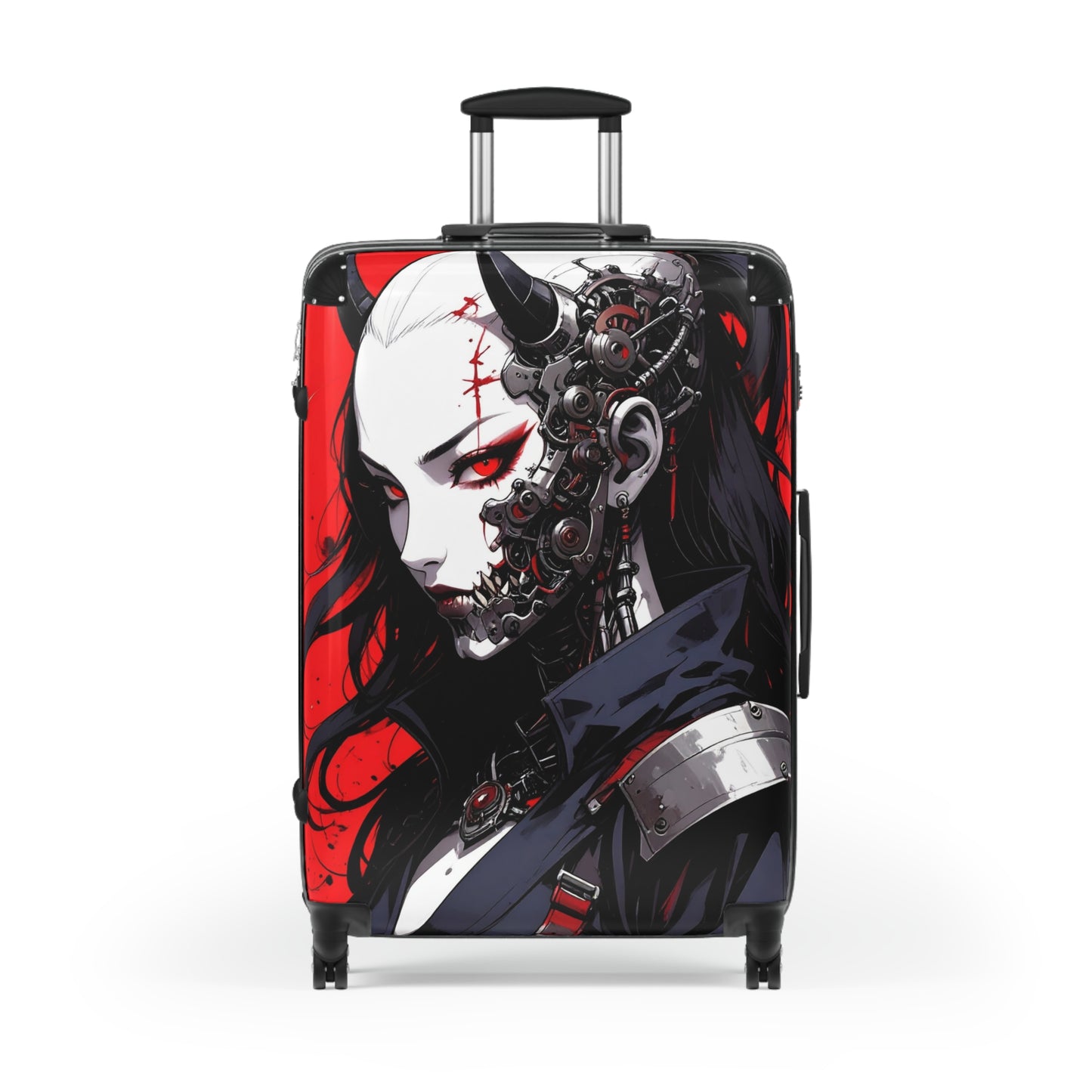 Gothic Style Travel Suitcase, Unique Luggage, Edgy Carry-On, Anime Inspired Bag, Gift for Travelers