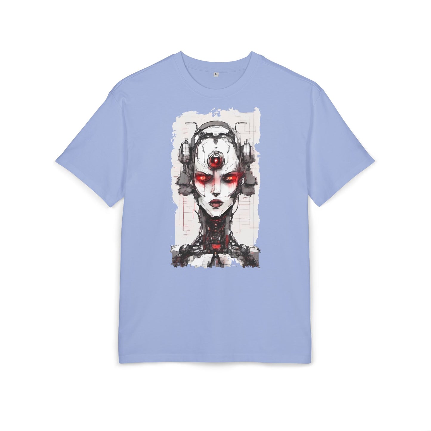 Futuristic Graphic Tee, Cyberpunk Oversized T-Shirt, Unisex Retro Style, Streetwear Top, Gift for Tech Lovers, Summer Casual Wear