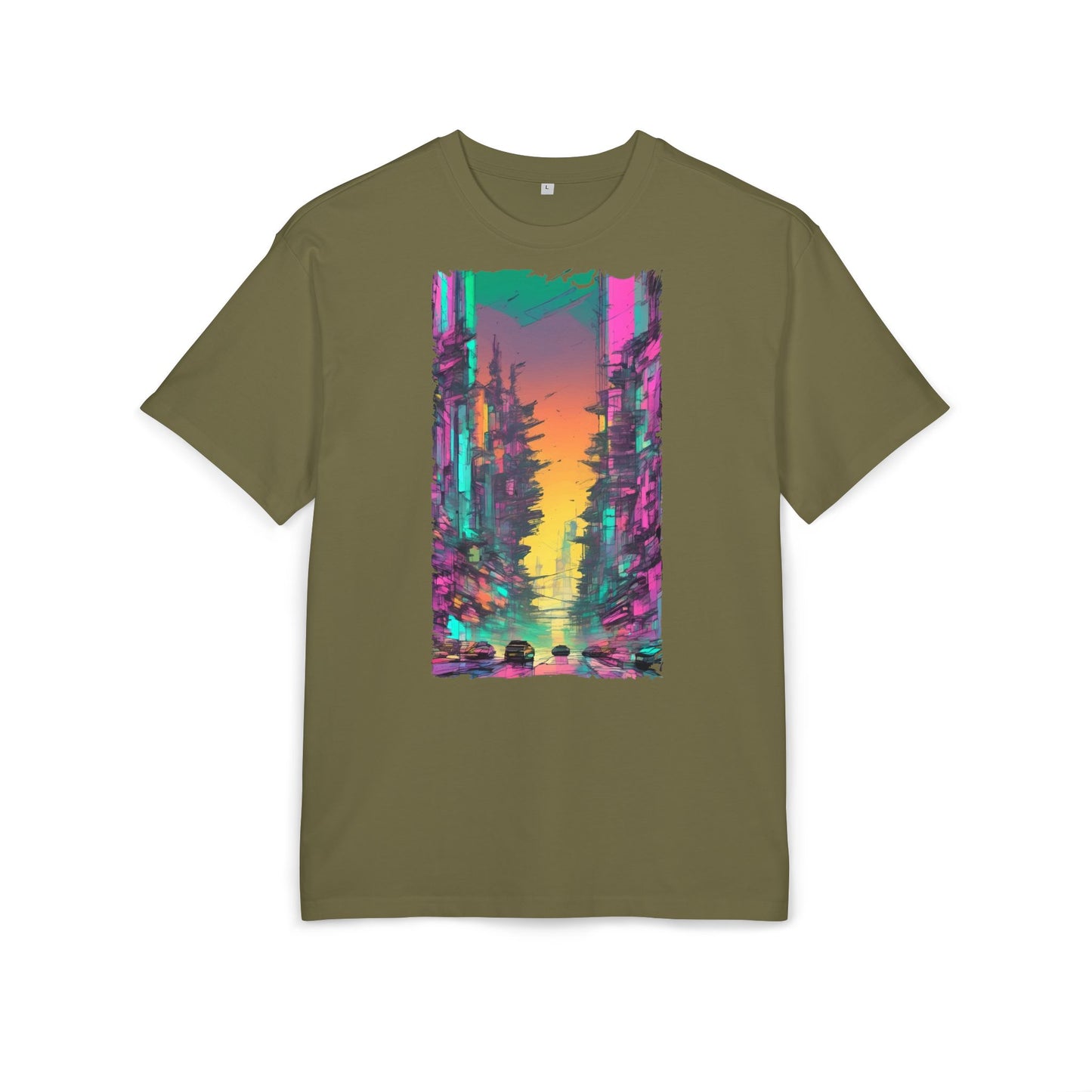 Vibrant Nature Sunset Unisex Oversize Tee, Cozy Graphic Shirt for Nature Lovers, Trendy Casual Wear, Gift for Friends, Summer Fashion