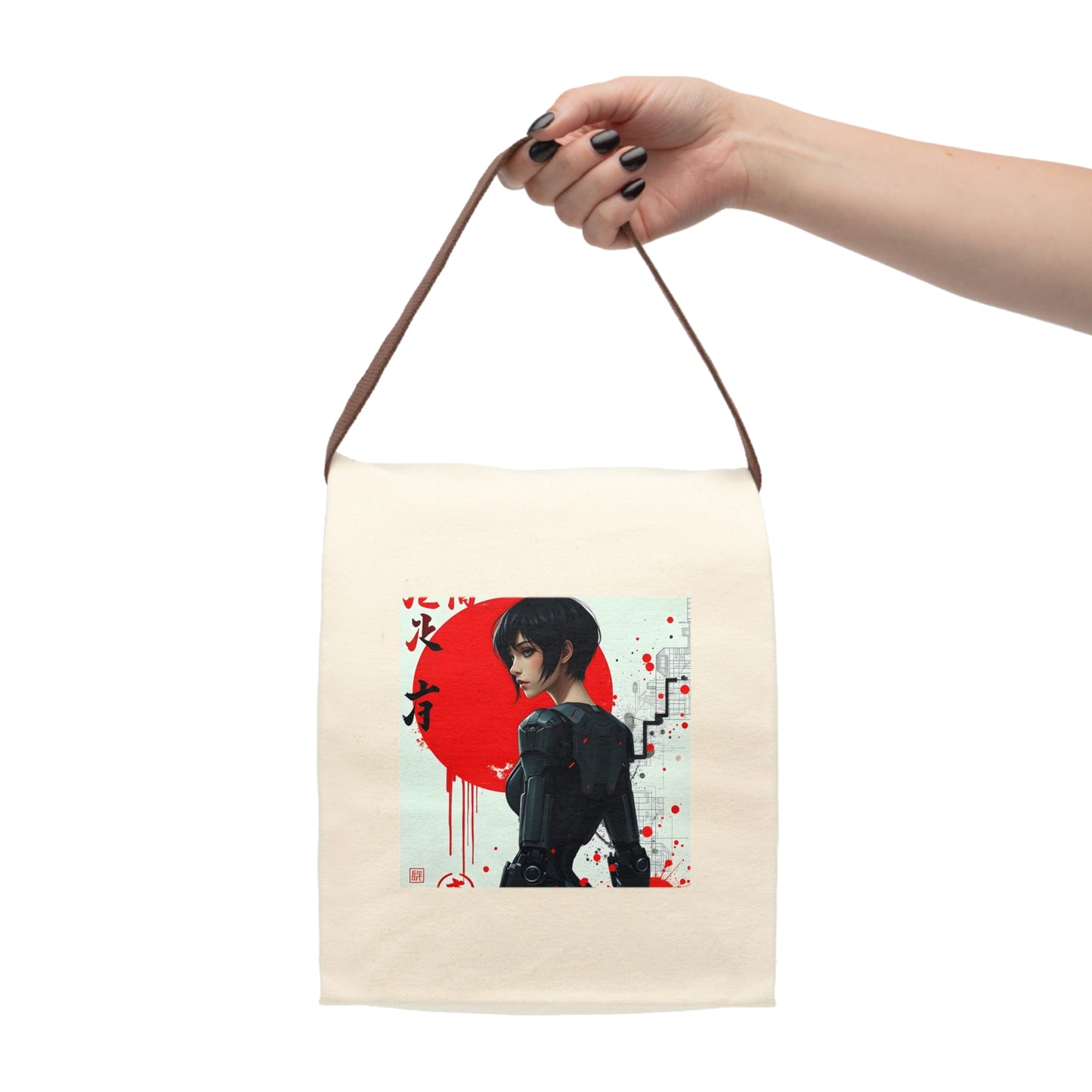 Stylish Canvas Lunch Bag with Strap - Perfect for School, Office, Picnics, Gifts, Eco-Friendly, Trendy, Reusable