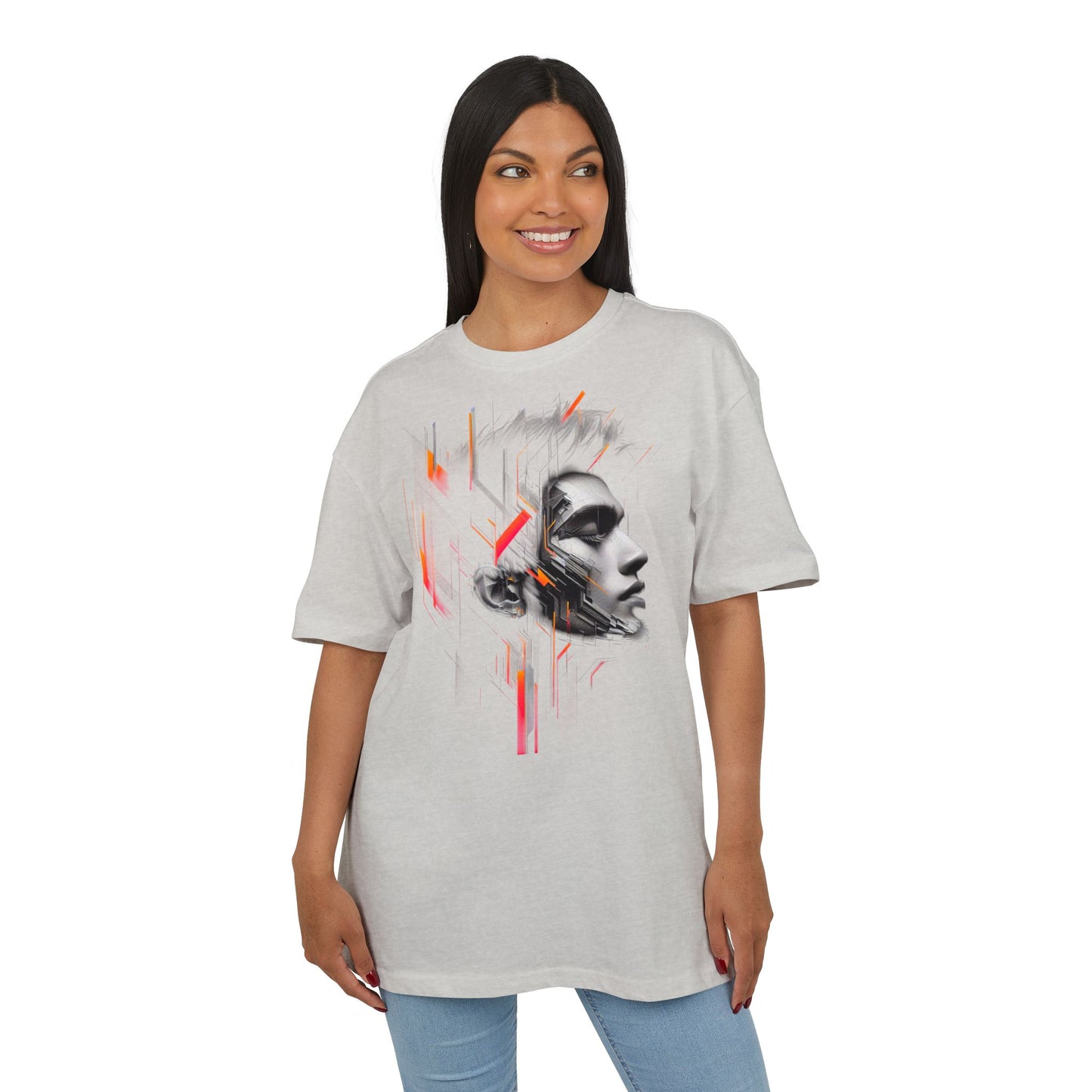 Artistic Oversize Tee - Modern Abstract Design
