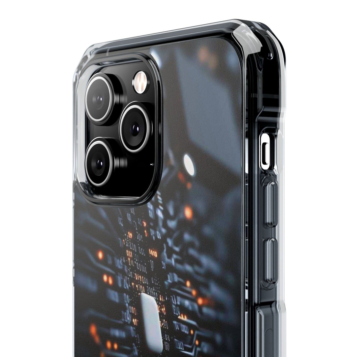 Magnetic Clear Impact Phone Case - Tech-Inspired Design, Perfect for Gadget Lovers, Birthday Gift, Tech Accessories, Durable Protection