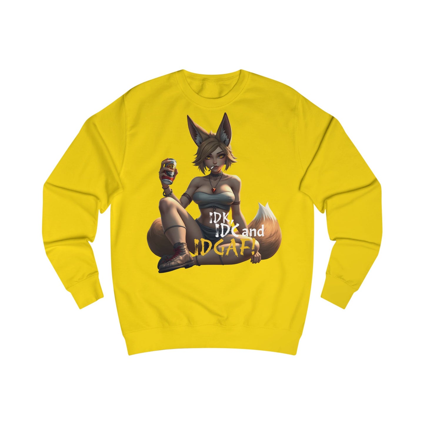 Edgy Graphic Sweatshirt, Unisex Casual Top, Fun Gift, Anime Inspired Apparel, Perfect for LOL Moments, Quirky Style for Everyday Wear