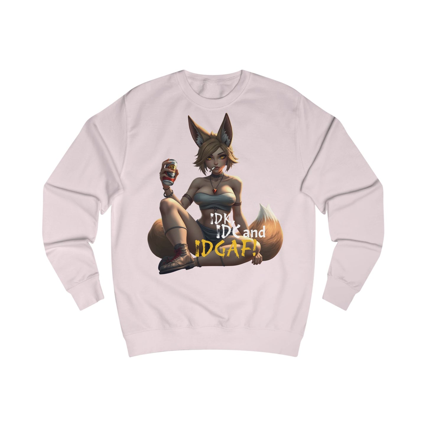 Edgy Graphic Sweatshirt, Unisex Casual Top, Fun Gift, Anime Inspired Apparel, Perfect for LOL Moments, Quirky Style for Everyday Wear