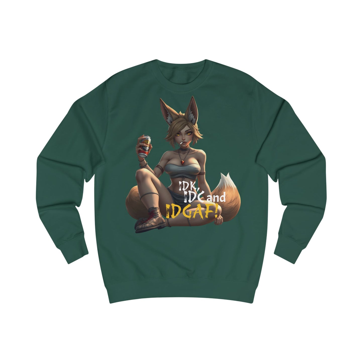 Edgy Graphic Sweatshirt, Unisex Casual Top, Fun Gift, Anime Inspired Apparel, Perfect for LOL Moments, Quirky Style for Everyday Wear