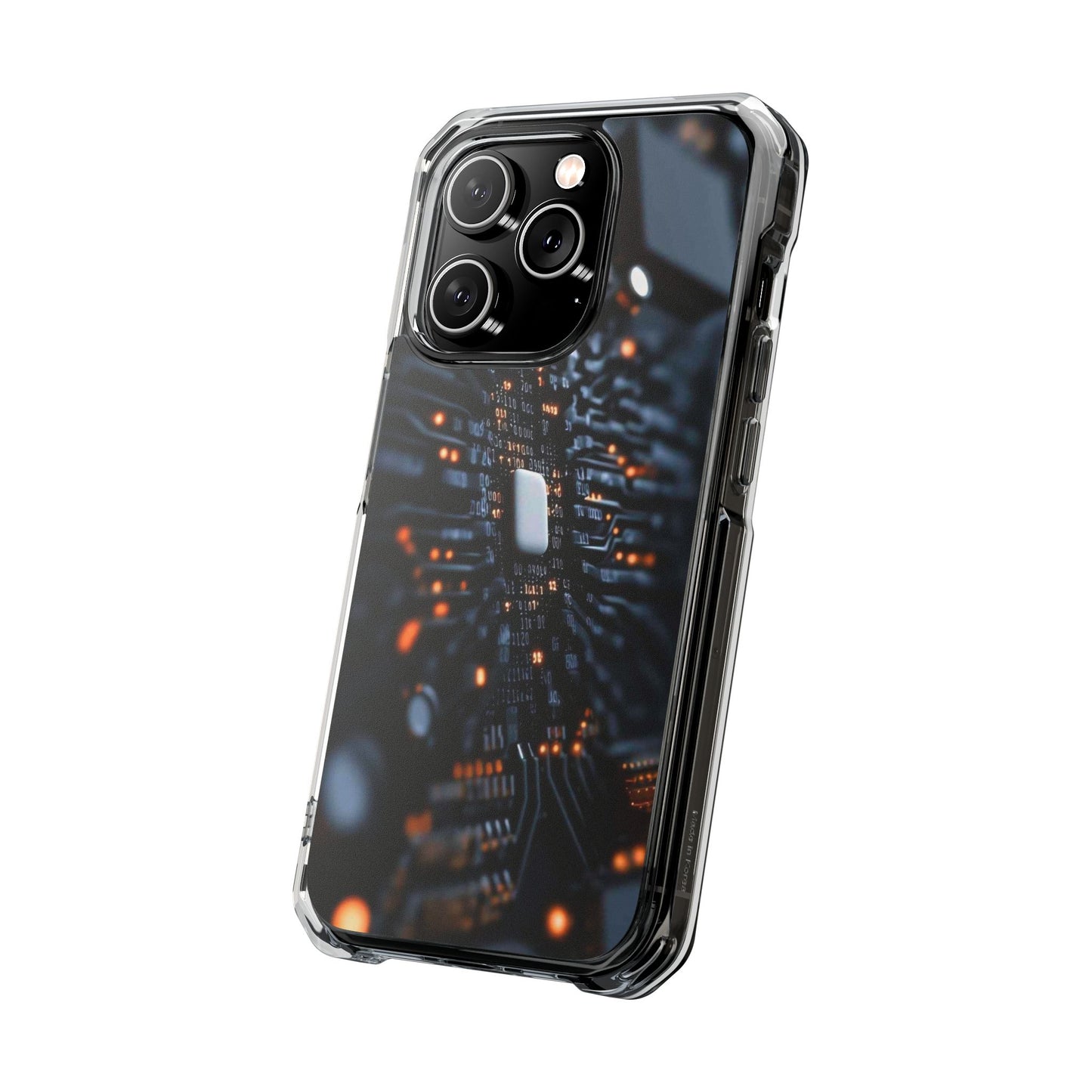 Magnetic Clear Impact Phone Case - Tech-Inspired Design, Perfect for Gadget Lovers, Birthday Gift, Tech Accessories, Durable Protection
