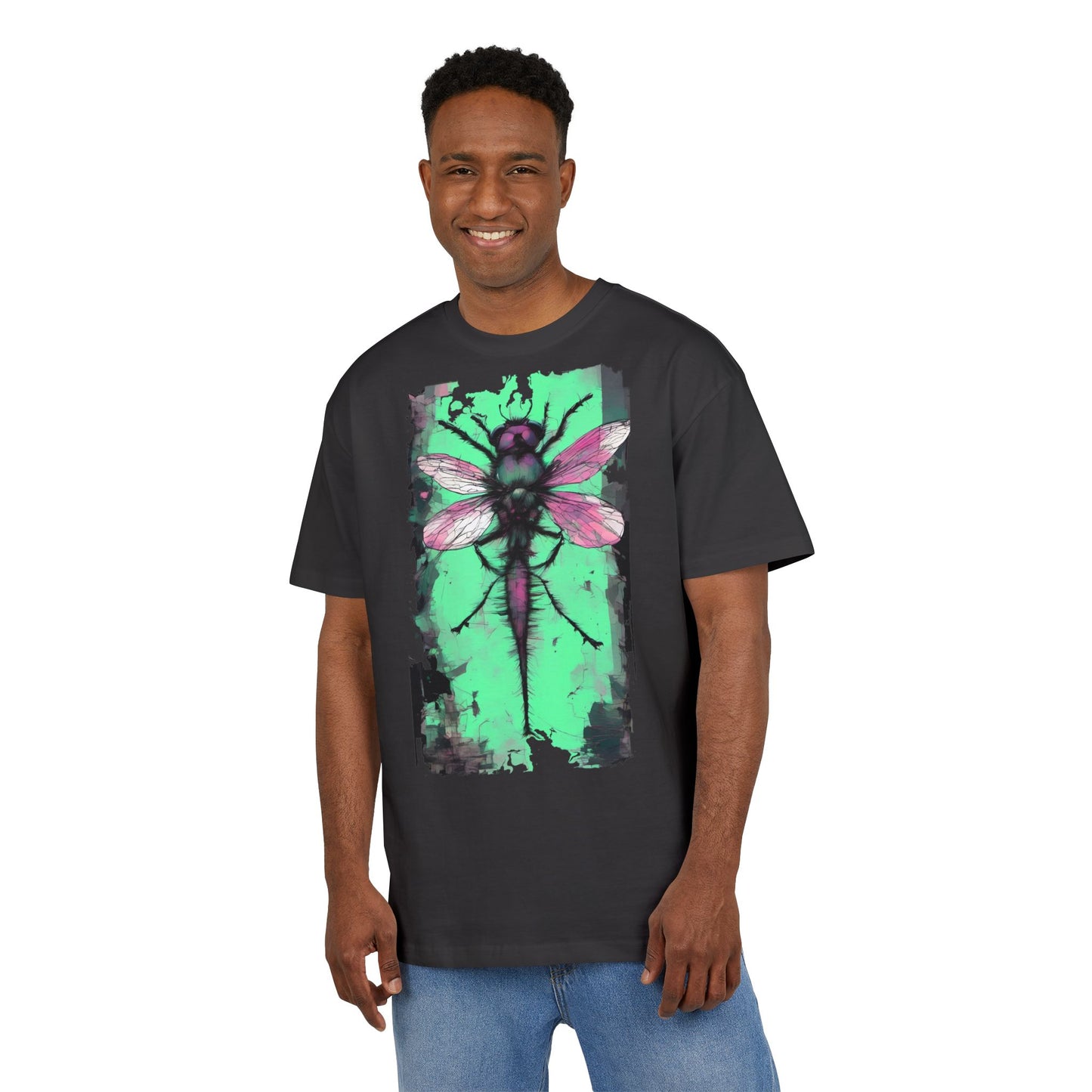 Botanical Dragonfly Tee - Nature-Inspired Unisex Oversized Shirt, Boho Style, Eco-Friendly Gift, Relaxed Summer Top, Unique Graphic Tee