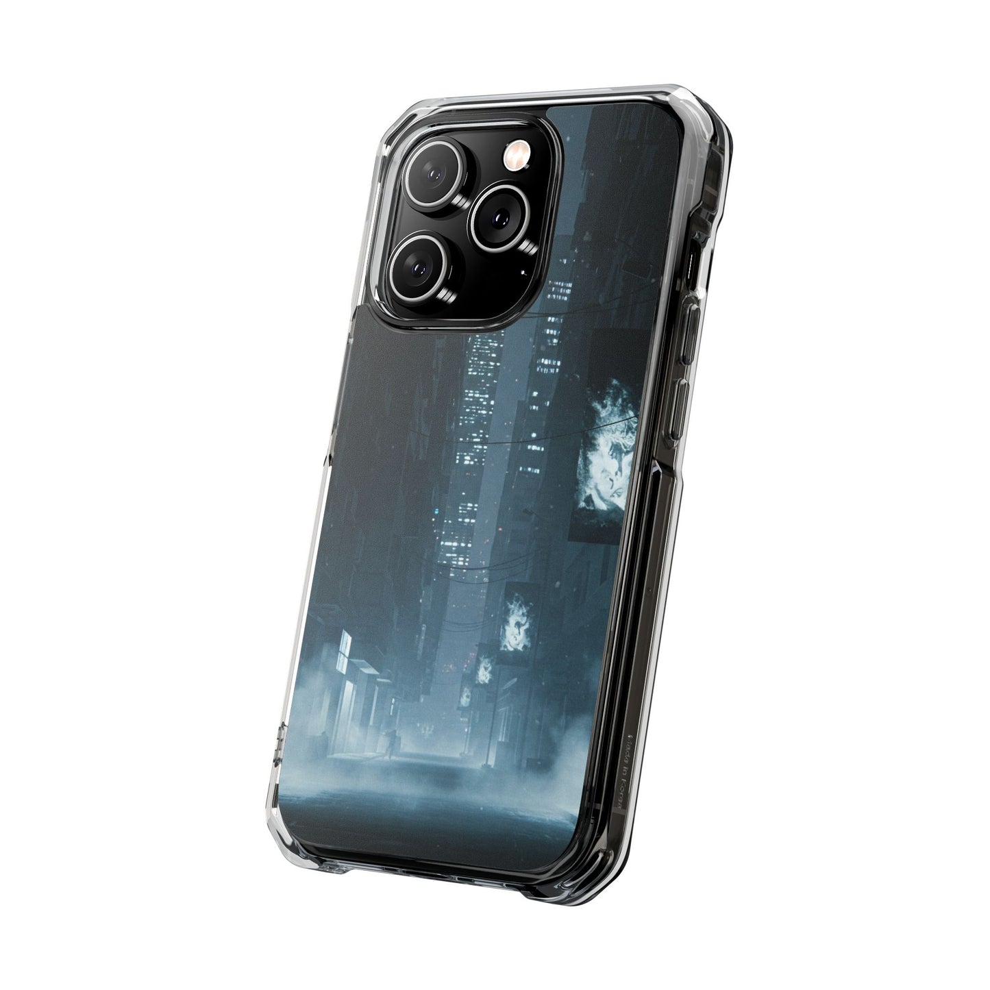 Magnetic Clear Impact Cases for Phones | Urban Nightscape Design | Unique Phone Accessories, Gift for Tech Lovers, Protective Cases