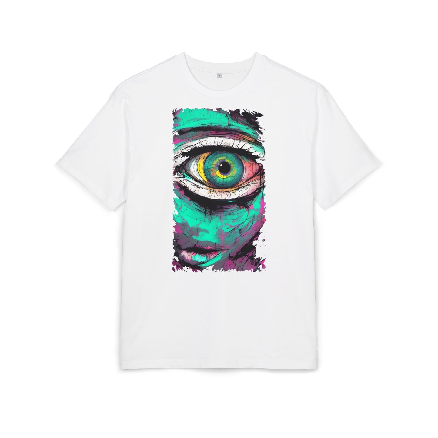 Stylish Eye Graphic Tee, Unisex Oversized T-Shirt, Casual Wear, Street Style, Gift for Art Lovers, Funky Apparel