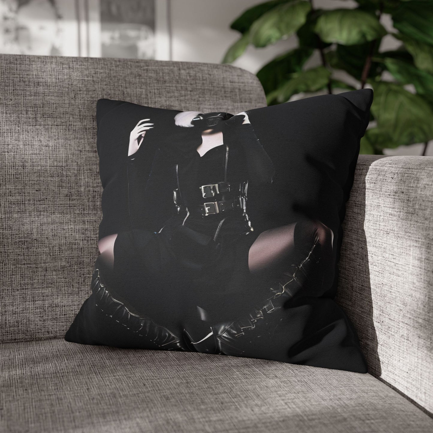 Gothic Glam Pillows, Square Cushion Covers, Elegant Home Decor, Statement Throw, Dark Aesthetic Gifts, Modern Bedroom Accent