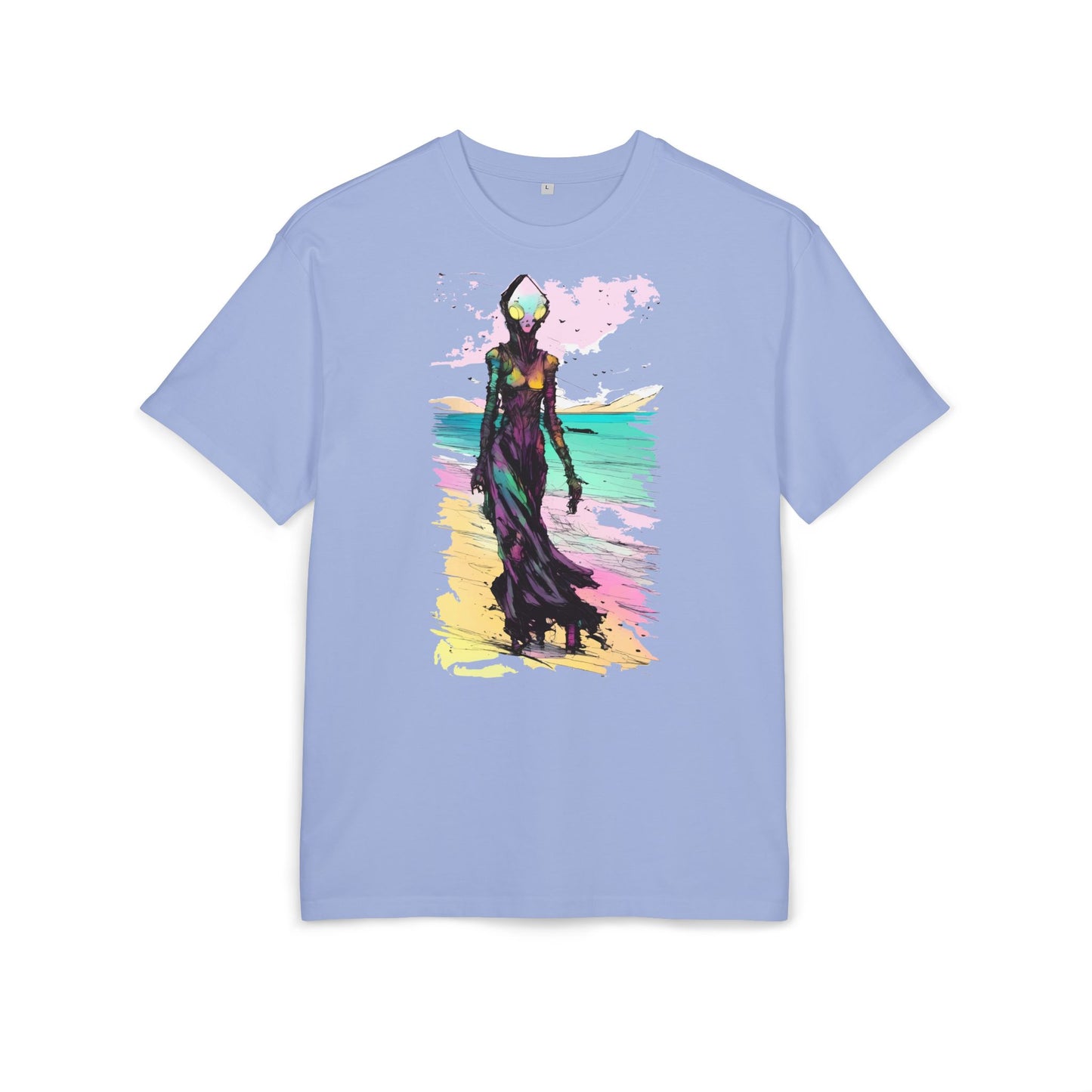 Beach Vibes Oversize Tee - Artistic Graphic Tee, Summer Style, Unisex T-Shirt, Boho Fashion, Casual Wear