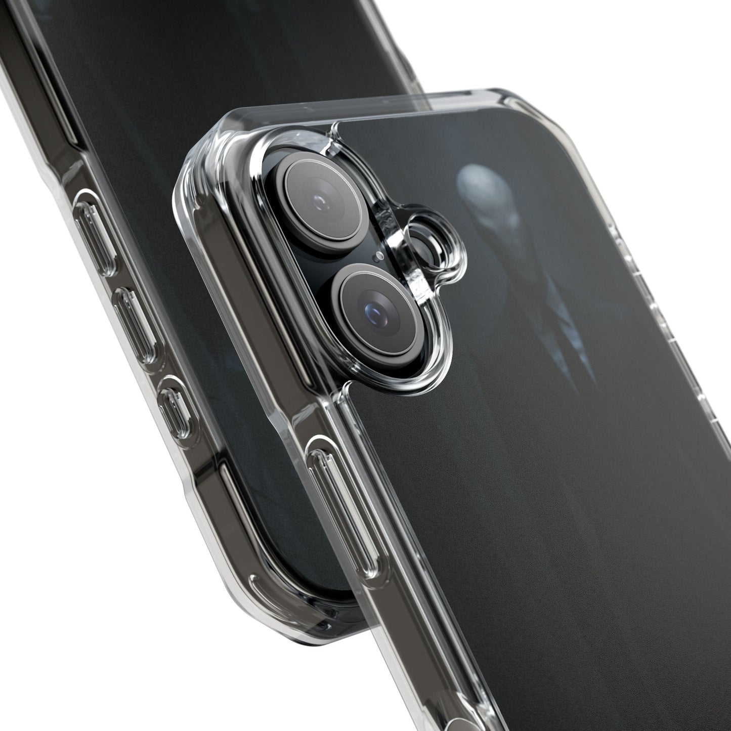 Sleek Phone Case with Minimalist Horror Design of Slenderman, Slim Protective Case, Unique Gift for Horror Lovers, Clear Impact-Resistant Case