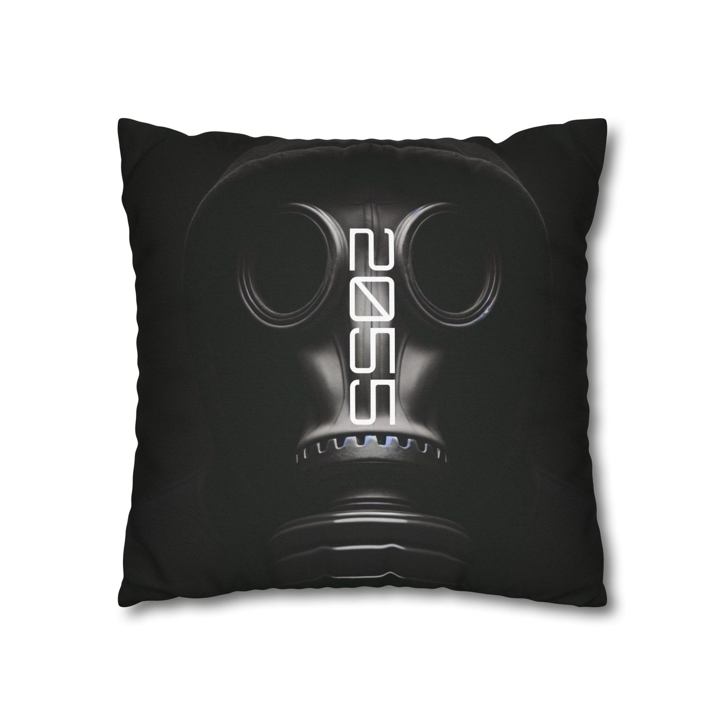 Futuristic Gas Mask Pillowcase | Modern Home Decor, Throw Pillow, Unique Gift, Sci-Fi Aesthetic, Cyberpunk Room Accents