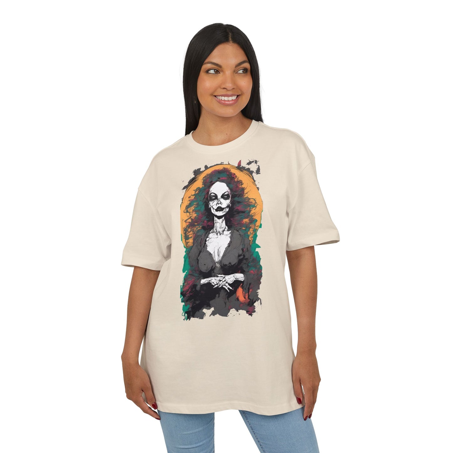 Gothic Art Oversized Tee - Perfect for Halloween Celebrations, Casual Outfits, Gift for Art Lovers, Unique Graphic Tee, Spooky Style
