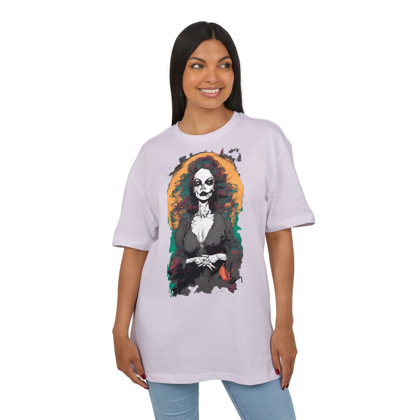 Gothic Art Oversized Tee - Perfect for Halloween Celebrations, Casual Outfits, Gift for Art Lovers, Unique Graphic Tee, Spooky Style