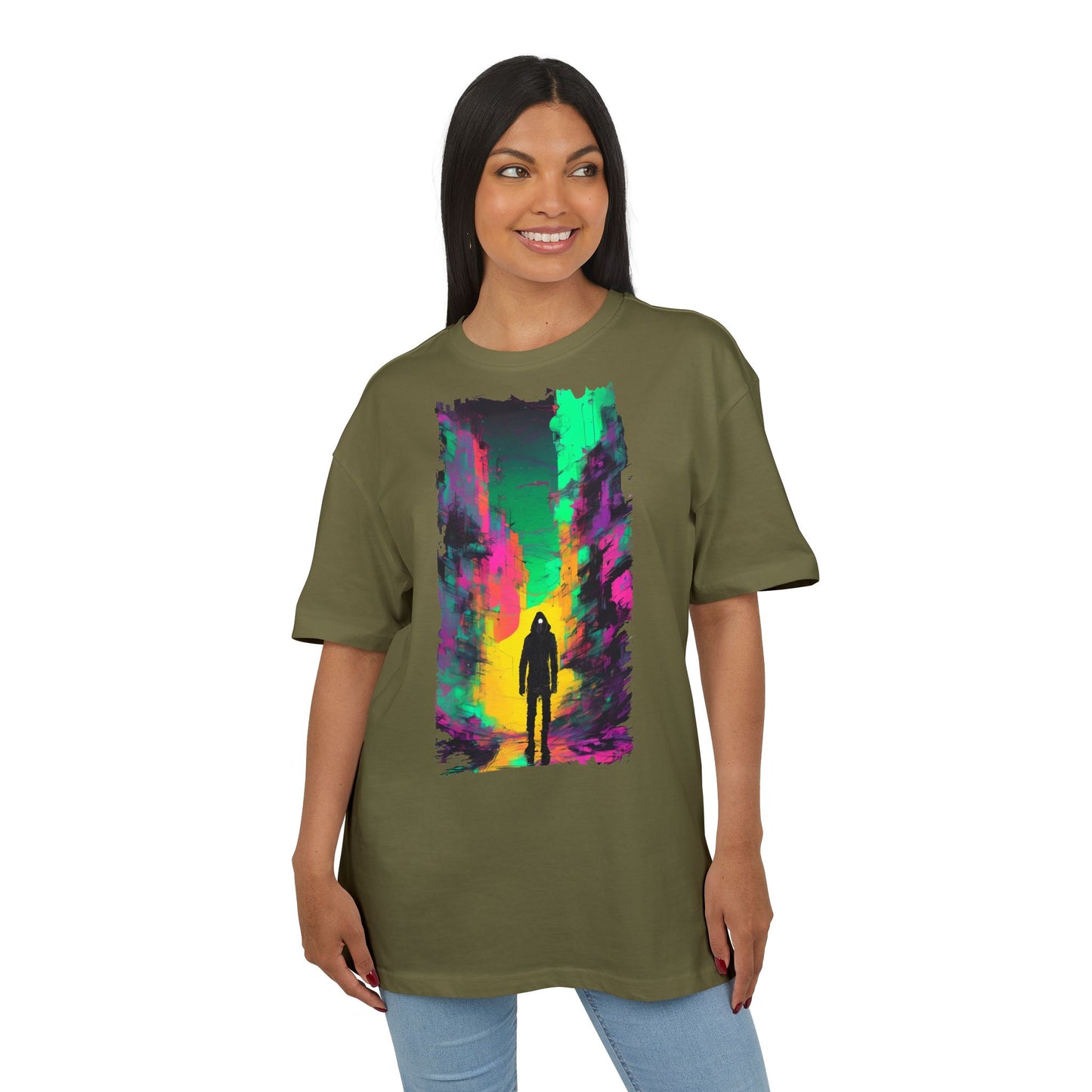 Vibrant Nature-Inspired Oversize Tee, Boho Graphic Tee, Unisex T-Shirt for Adventurers, Colorful Casual Wear, Nature Lover Gift