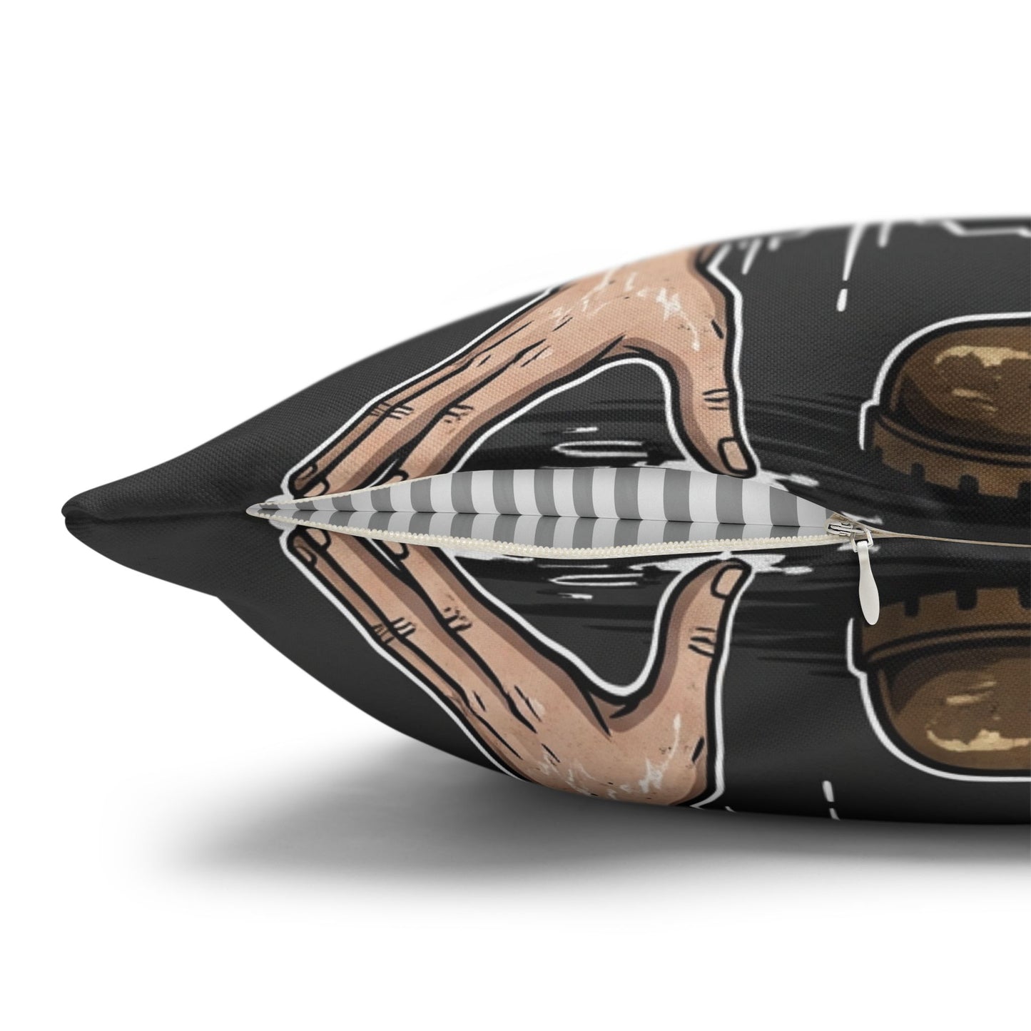 Gothic Gas Mask Pillowcase - Unique Home Decor, Edgy Throw Pillow, Gifts for Sci-Fi Fans, Alternative Room Style, Men’s Bedroom Decor