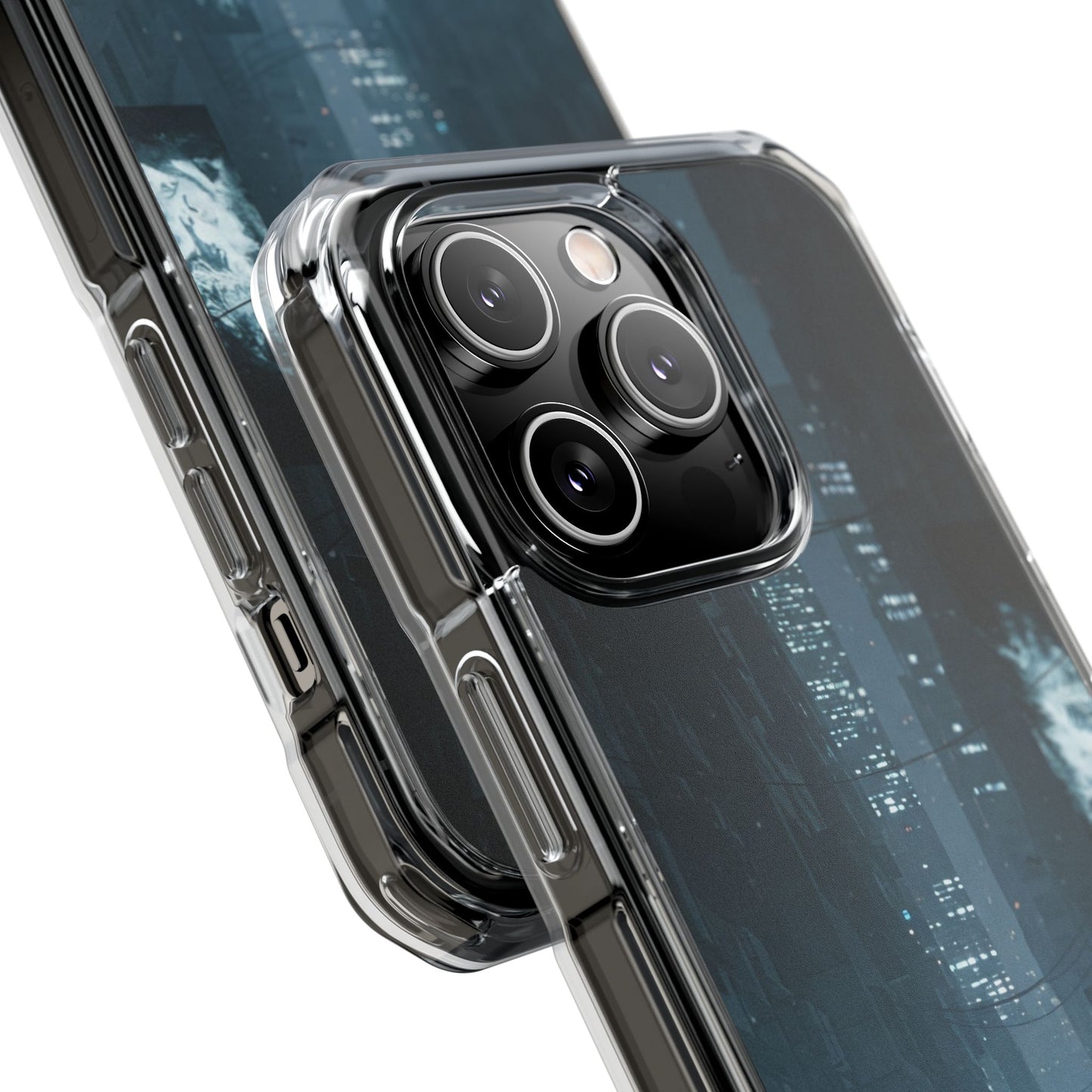 Magnetic Clear Impact Cases for Phones | Urban Nightscape Design | Unique Phone Accessories, Gift for Tech Lovers, Protective Cases